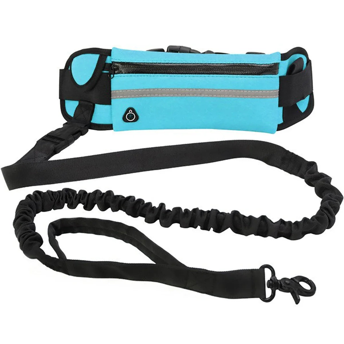 Reflective Hands Free Dog Leash With Waist Bag And Retractable Elastic Belt