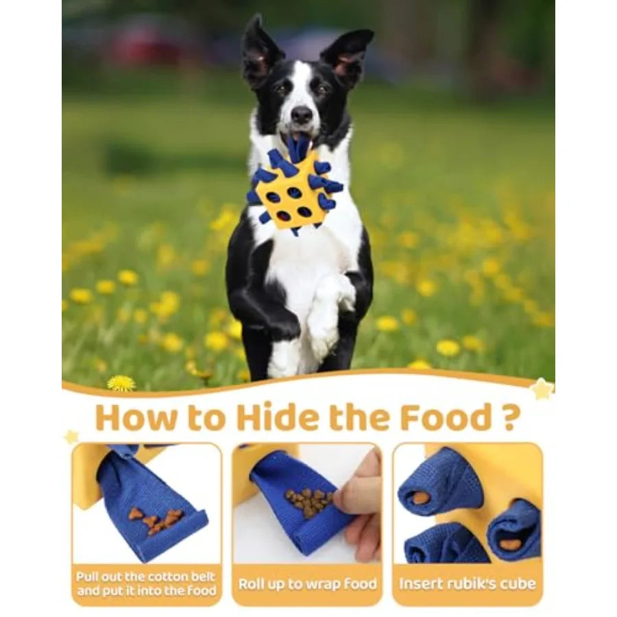 YAO HUI HUANG Interactive Puzzle Dog Toy Snuffle Cube Enrichment