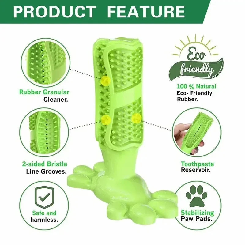 Pet Dog Cactus Interactive Rubber Chew Toy Dental Toothbrush Dispenser