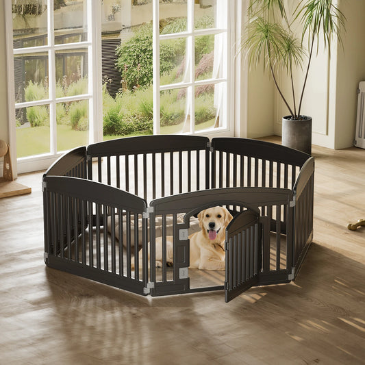 JHK Plastic Dog Playpen Indoor Outdoor Folding Portable