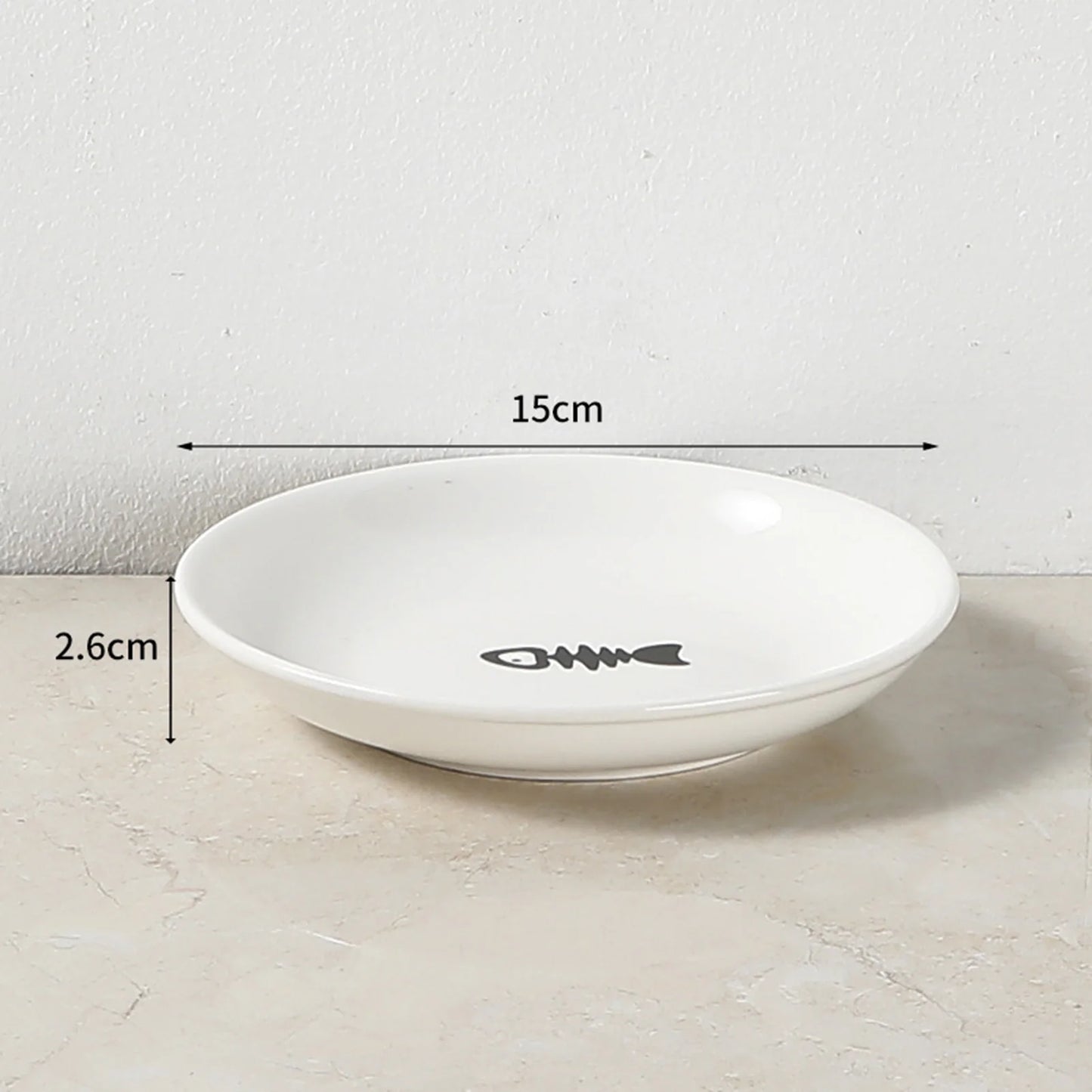 Ceramic Cat Food Bowl Whisker Friendly Shallow Dish Non Slip