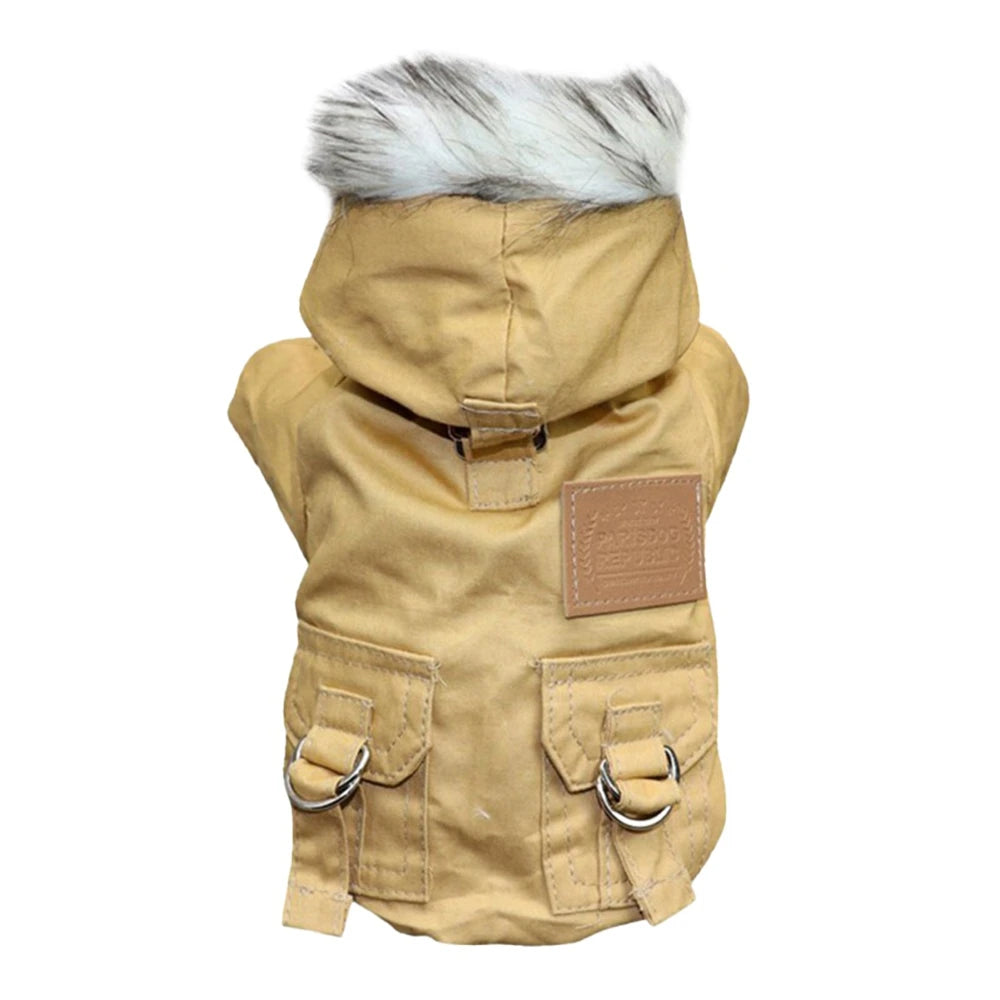 Dog Jacket With Harness Winter Windproof Coat For Outdoor Hiking