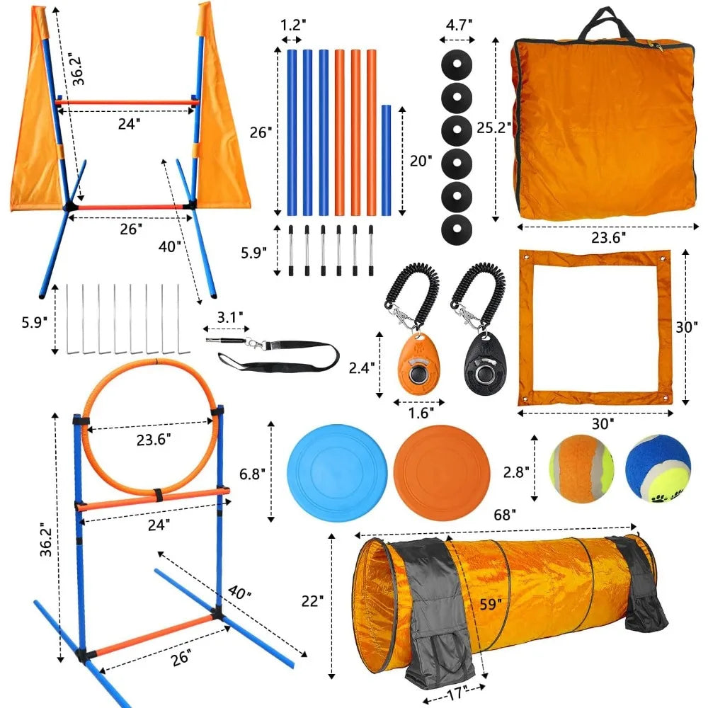 Hign-concerned Dog Agility Training Equipment Set Outdoor Indoor