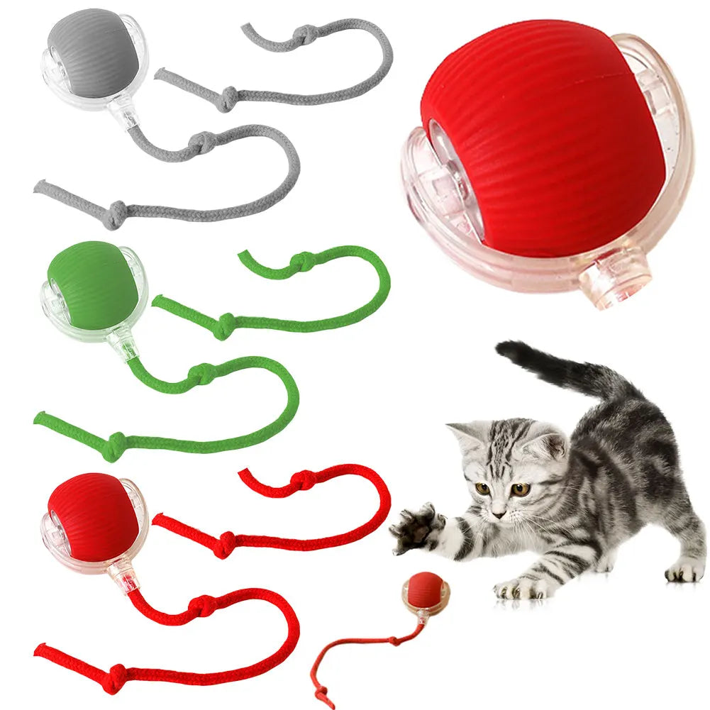 VKTECH Cat Interactive Ball Toy SelfRotating Rechargeable Indoor Cat Toy