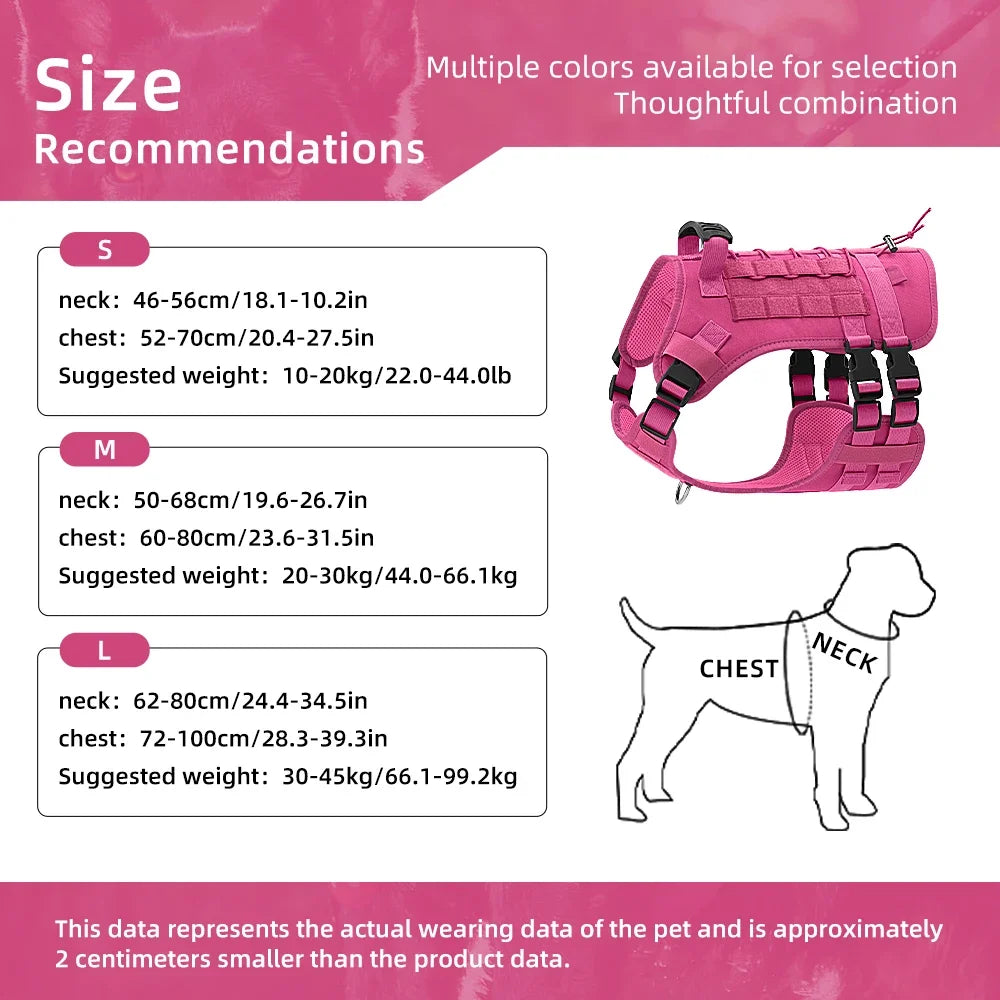 High Concerned Tactical Dog Harness No Pull With Handle