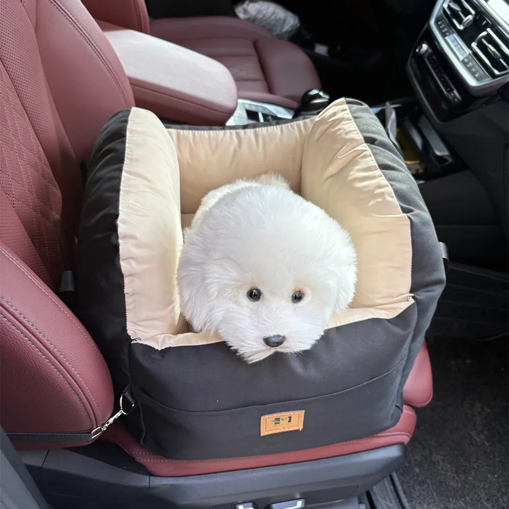 Dog Car Seat With Safety Belt Four Season Pet Cushion