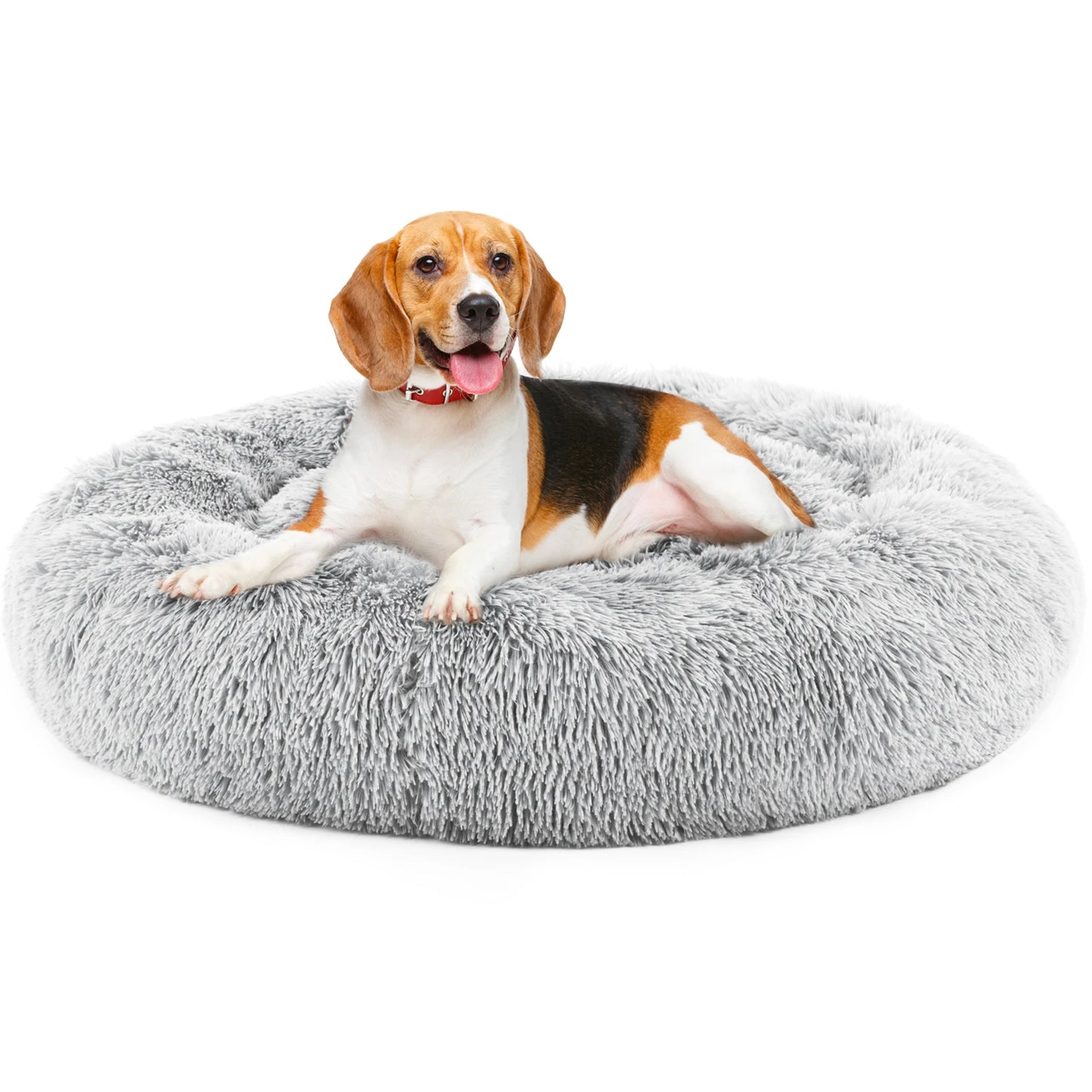 JHK Calming Dog Bed Anti Slip Plush Faux Fur