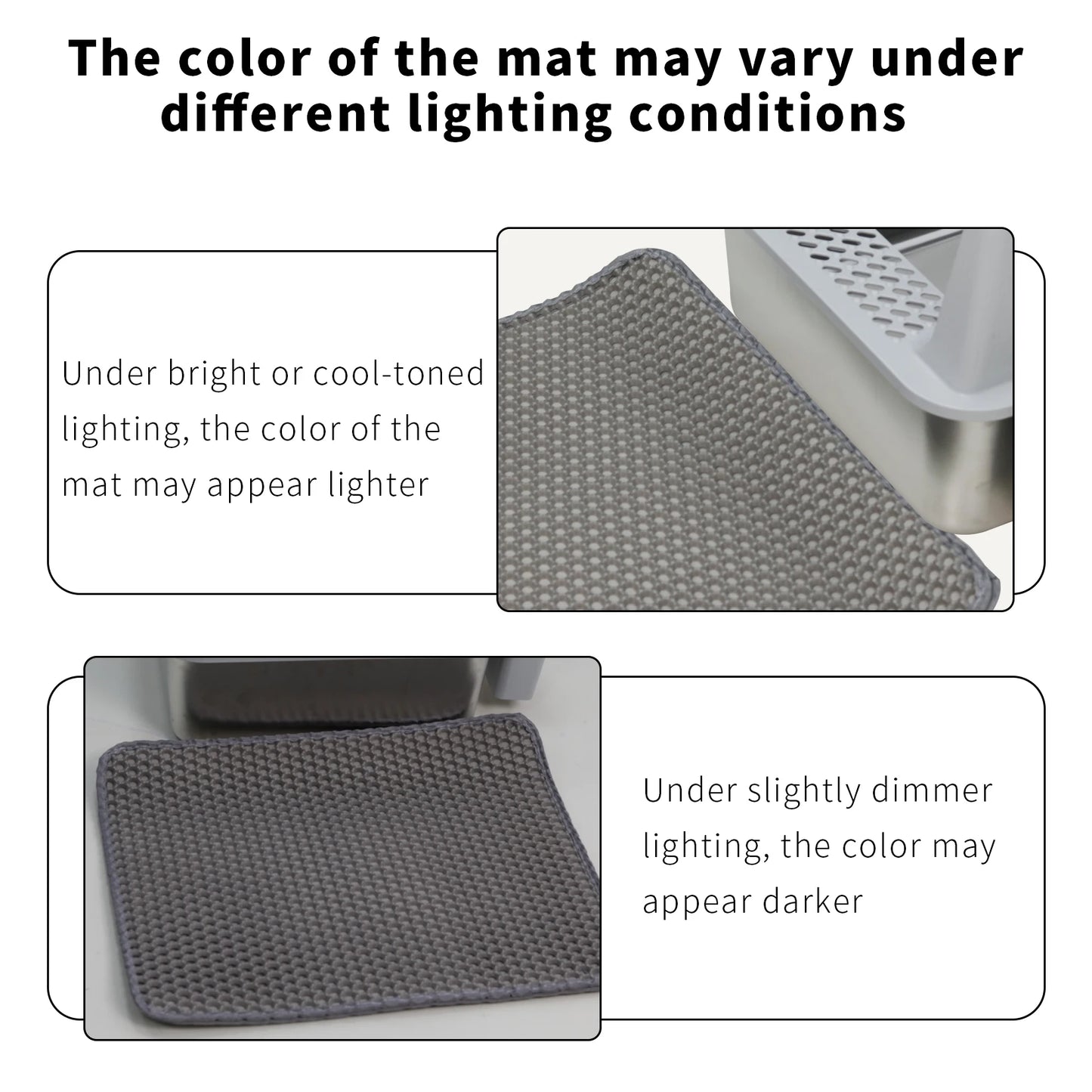 Stainless Steel Cat Litter Tray Open High Sided With Mat