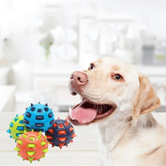 Hign Concerned Dog Chew Toy Spiked Molar Cleaning Ball Indestructible