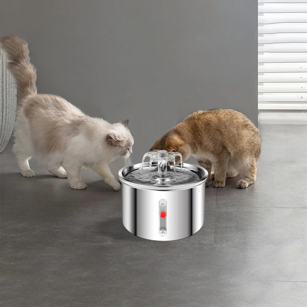 APWIKOGER Automatic Pet Water Fountain Cat Dog Stainless Steel Circulation