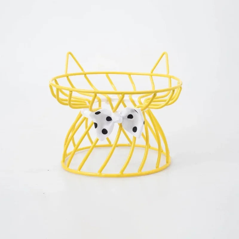 Hign-concerned Cat Bowl Ceramic High Foot Neck Guard Food Bowl