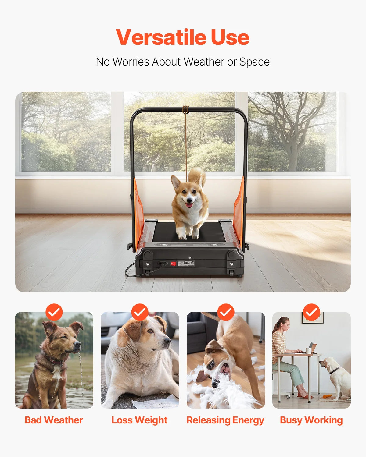 Dog Treadmill With LCD Display Foldable Exercise Machine