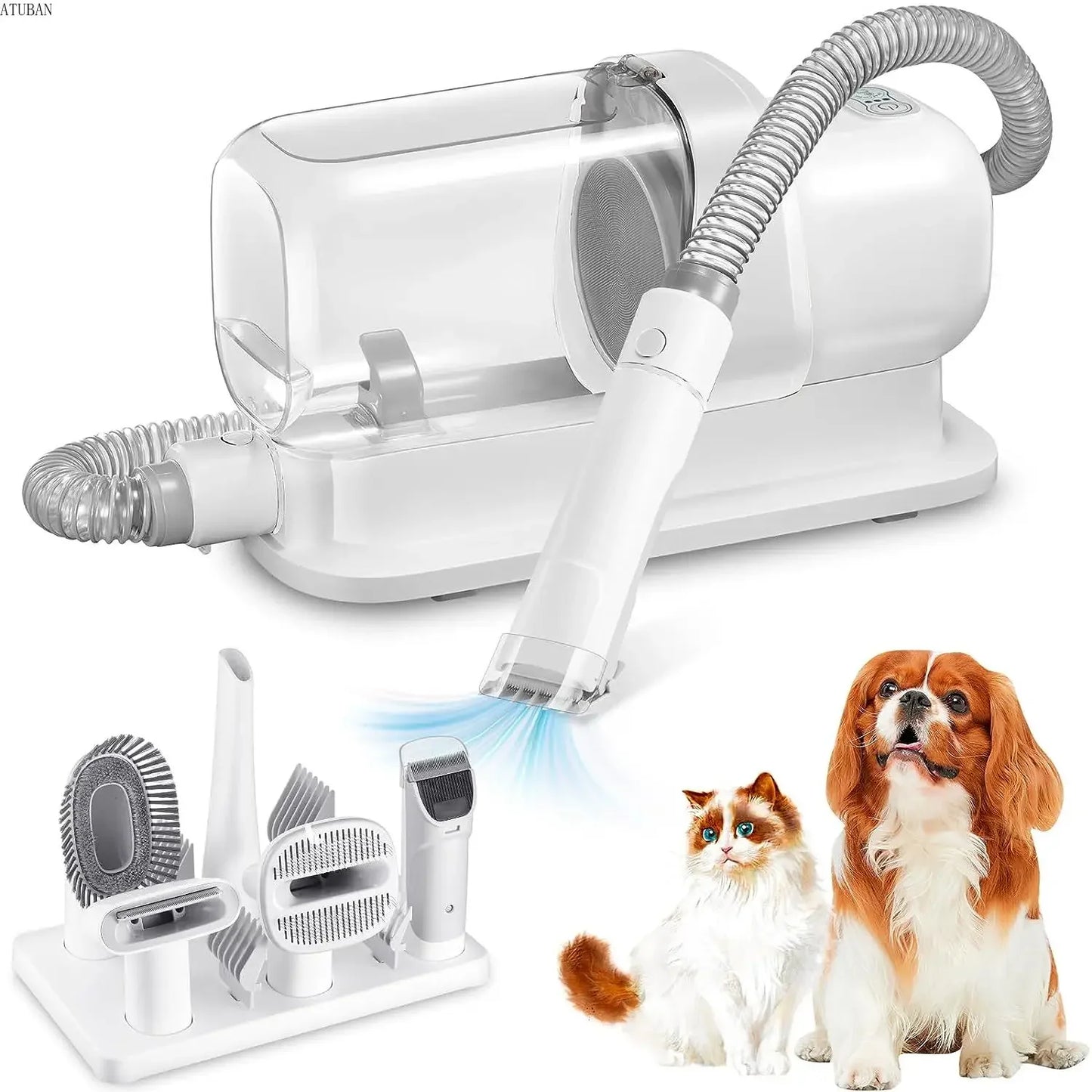 ATUBAN Dog Grooming Vacuum Kit For Pet Hair Cleaning