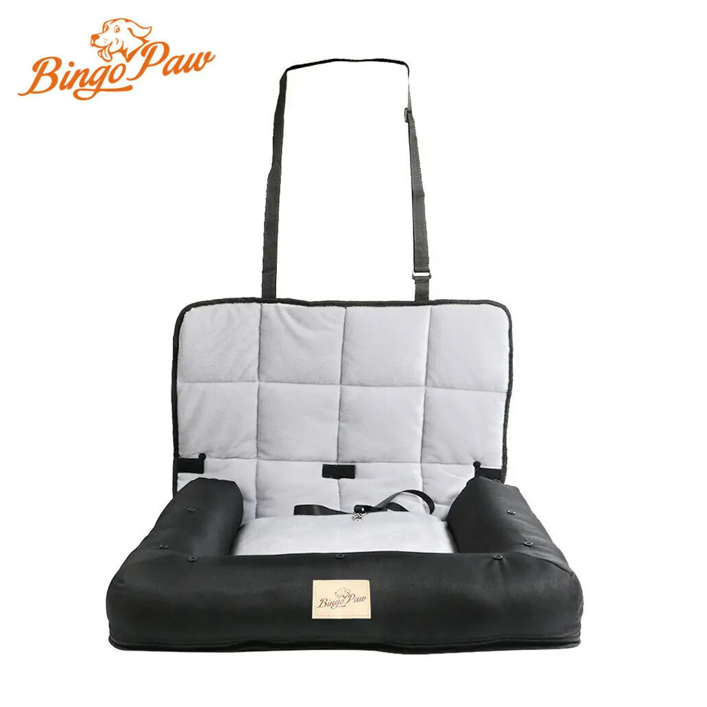 BINGOPAWCN Dog Car Seat Bed Waterproof With Removable Pad