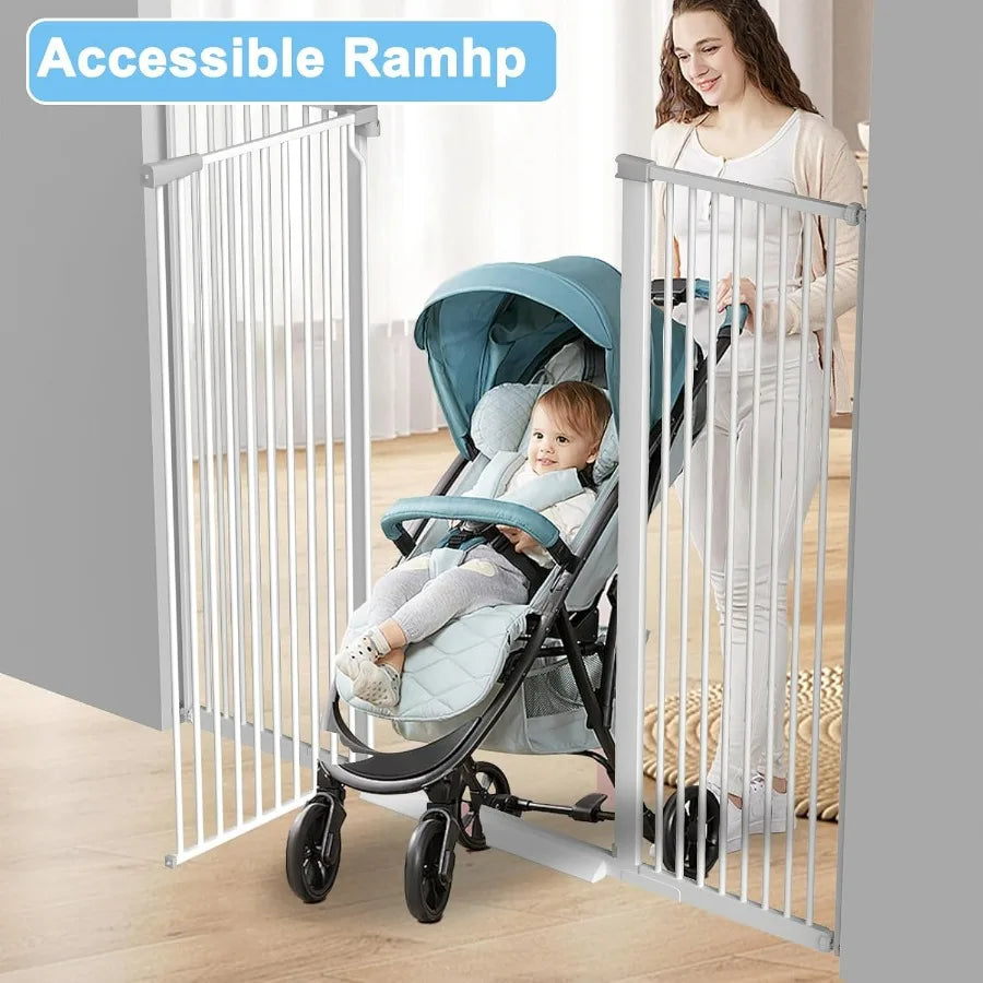 Dog Door Pressure Mounted Auto Close Pet Gate For Doorways