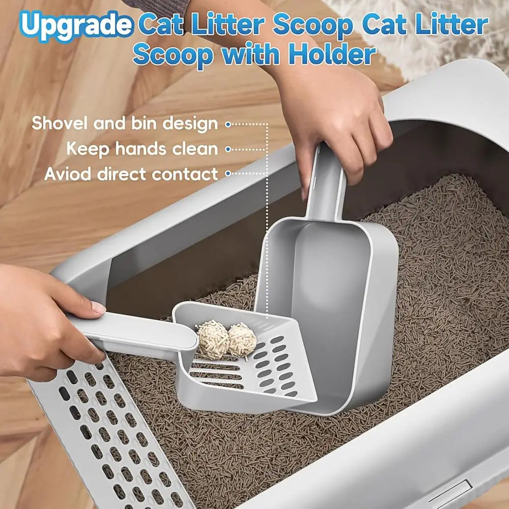 Stainless Steel Cat Litter Box With Lid Enclosed Design