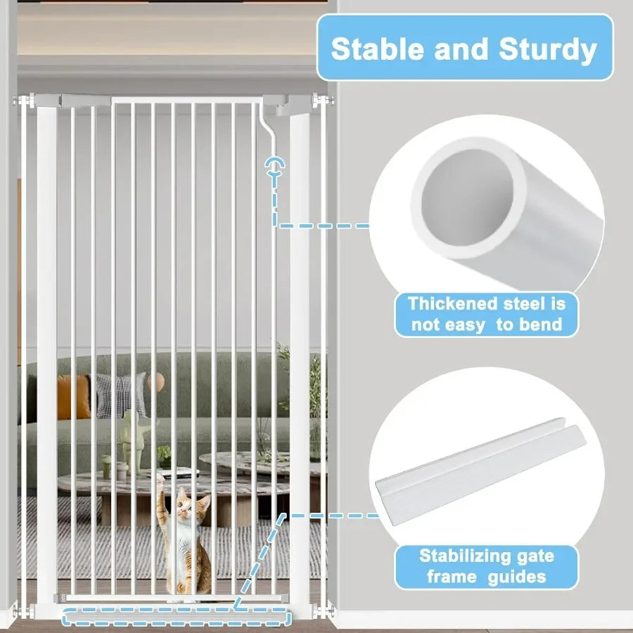 Dog Door Pressure Mounted Auto Close Pet Gate For Doorways