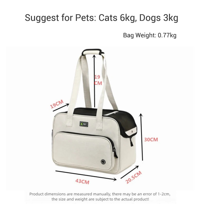 GLORIOUS KEKB Travel Cat Bag Soft Sided Pet Carrier Backpack