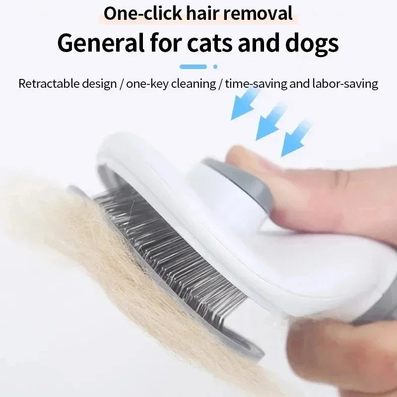 DIAMRI Self-Cleaning Pet Grooming Brush With Retractable Bristles