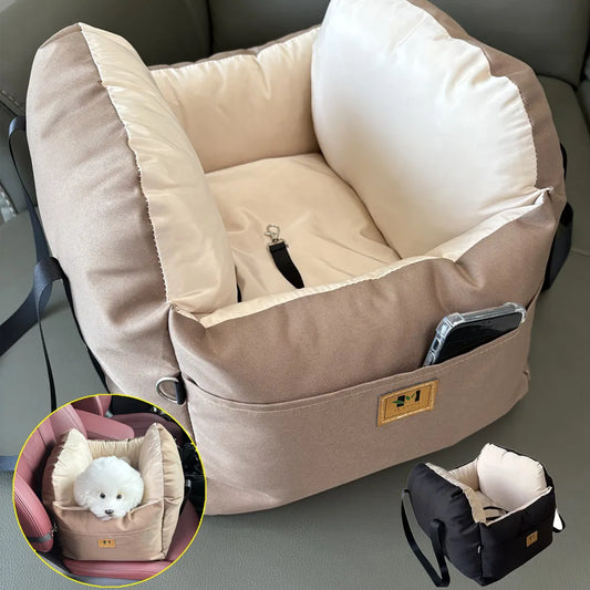 Dog Car Seat With Safety Belt Four Season Pet Cushion