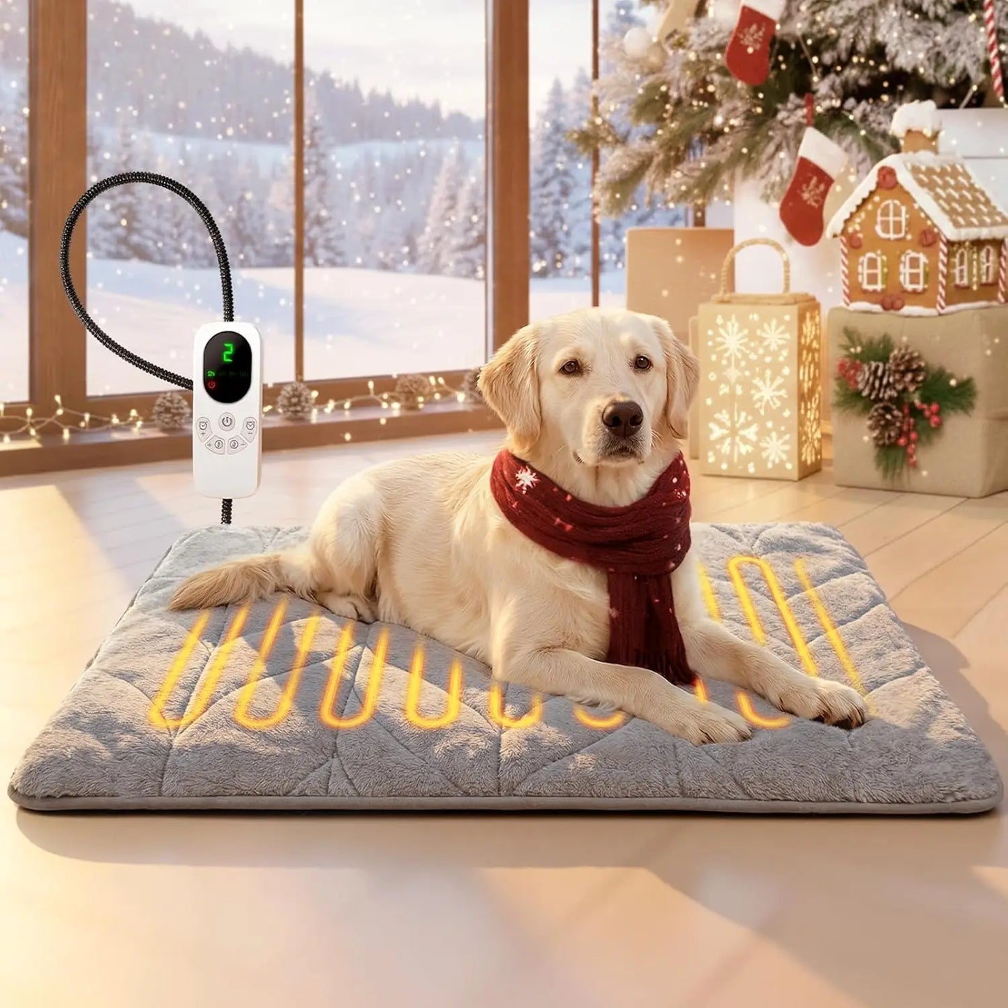 Adjustable Temperature Pet Heating Pad With Timer Waterproof Indoor