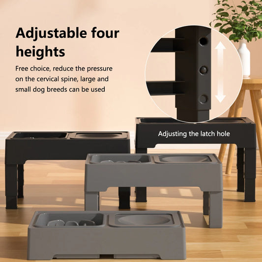TWISTER.CK Elevated Slow Feeder Dog Bowl Stand With Stainless Bowls