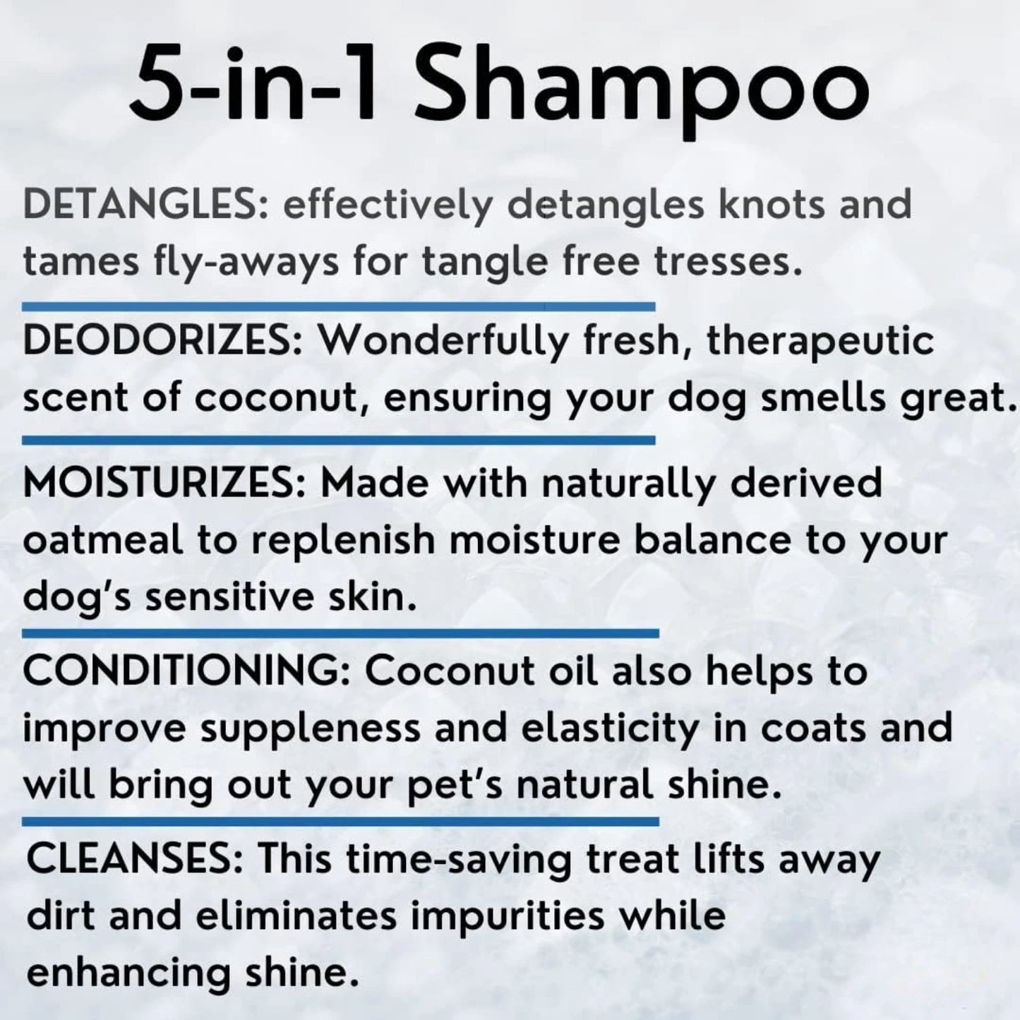 5 In 1 Dog Shampoo For Itchy And Sensitive Skin Relief