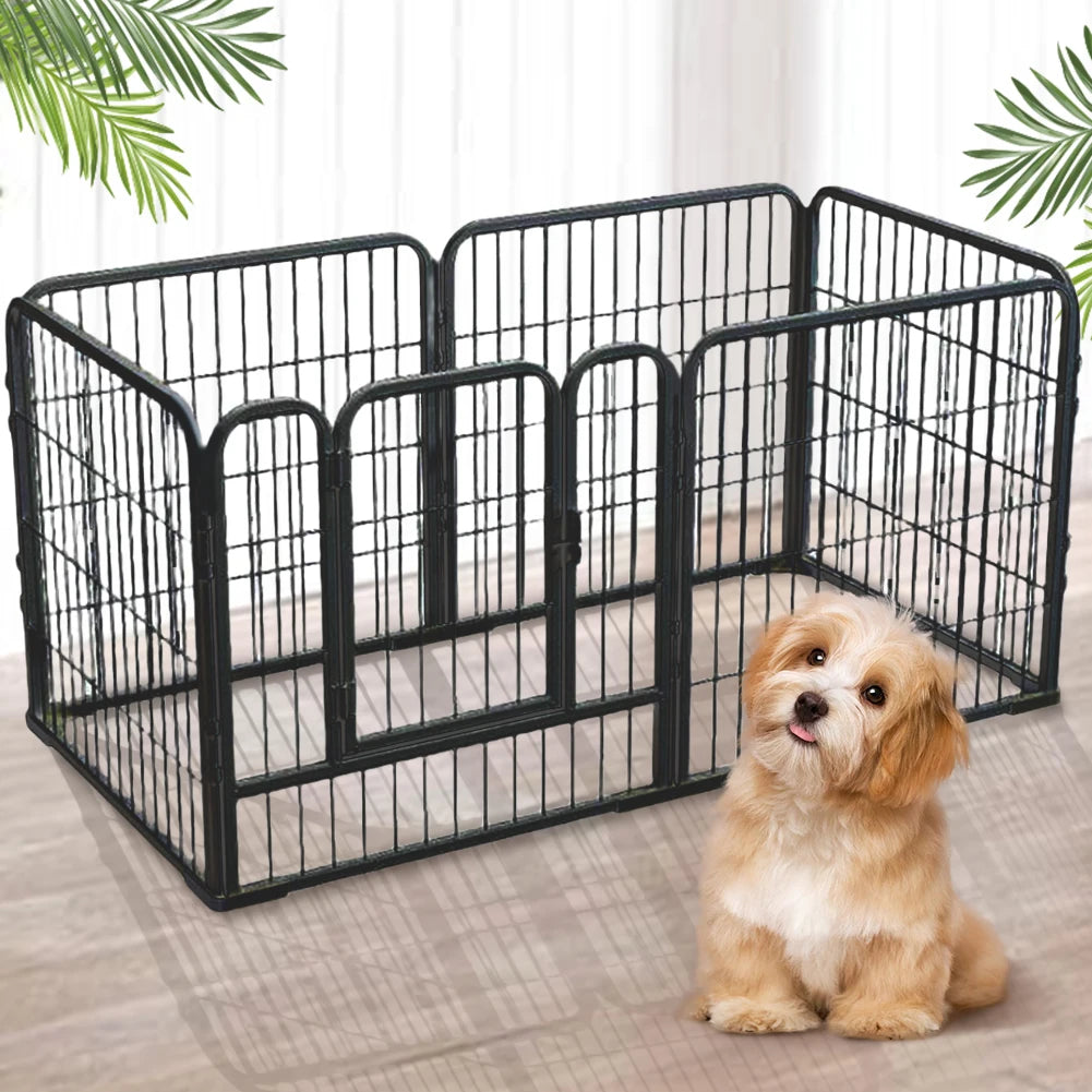 NONE Detachable Foldable Metal Play Pen For Dogs Cats Rabbits