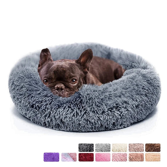CN Zhejiang Donut Dog Bed Warm Plush Calming Washable Pet