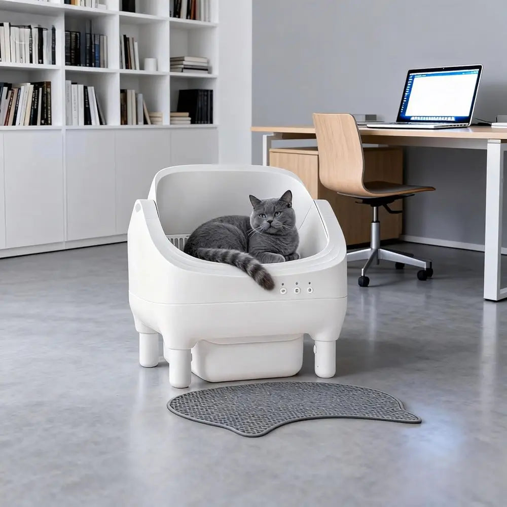Smart Self Cleaning Litter Box With Gravity Sensor Open Top