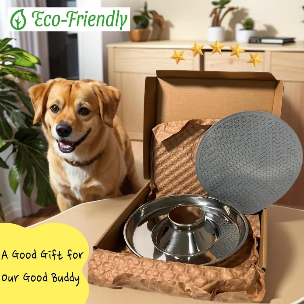 Hign-concerned Stainless Steel Puppy Weaning Bowls With Non Slip Mat