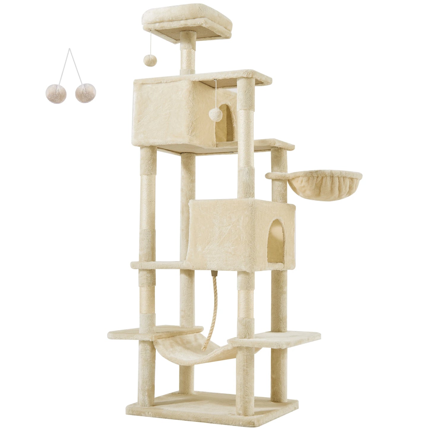 JHK Multi Level Cat Tree Tower Condo And Sisal Posts