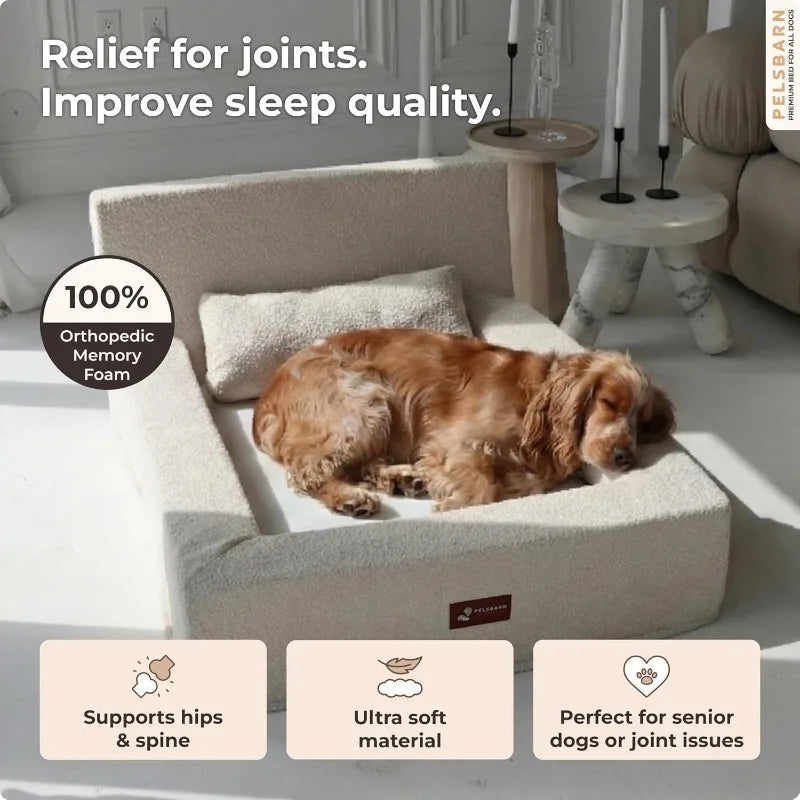 YTYIN Real Orthopedic Dog Bed With High Density Memory Foam
