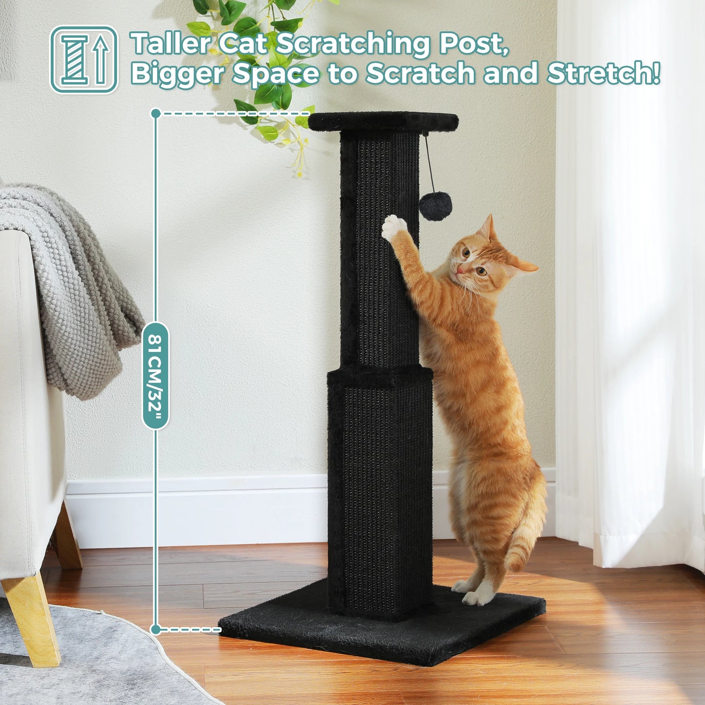 PAWZ Road Cat Scratching Post Indoor Tall Scratching Toy