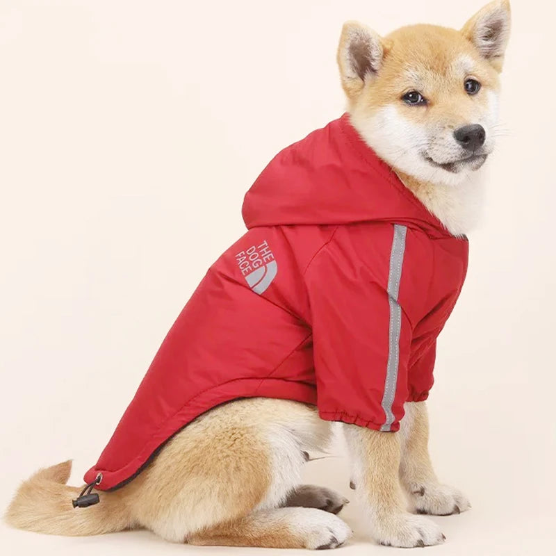 Choice Dog Waterproof Coat With Reflective Hoodie Face Print