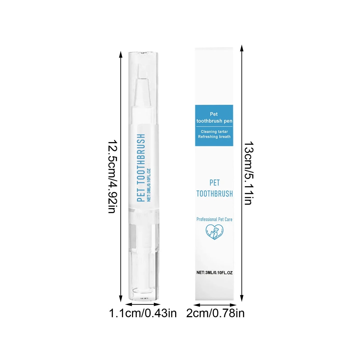Pet Toothbrush Pen Teeth Cleaning for Dogs and Cats