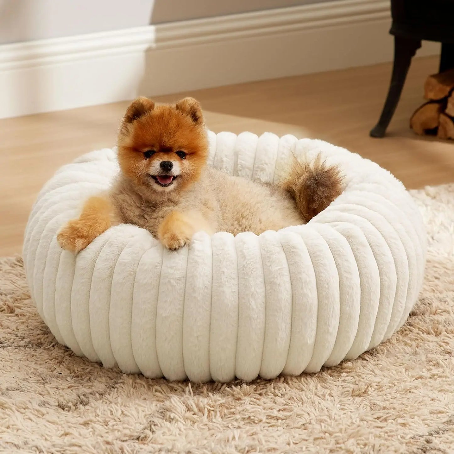 XMSJ Donut Dog Bed With Waterproof Cover And Foam Support