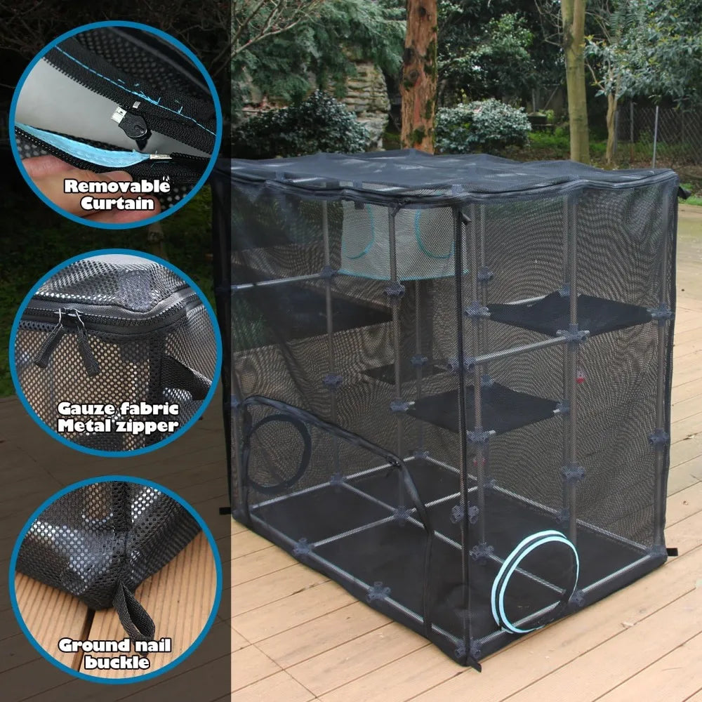Inturn Catio Outdoor Cat Enclosure Mega Kit For Outdoor Indoor