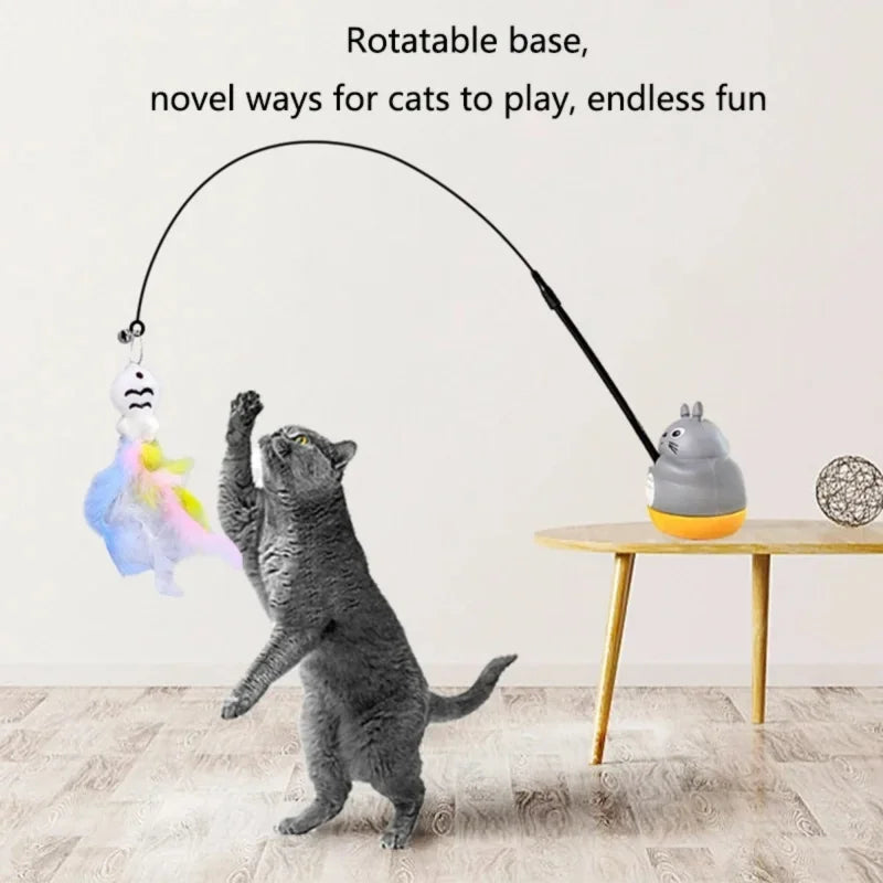Cat Teaser Toy Interactive Feather Wand For Cats