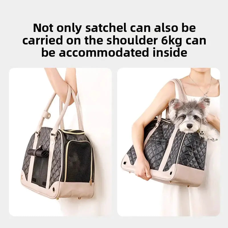 Leather Dog Carrier Backpack Breathable Pet Carrier by Furtastic Pet Essentials