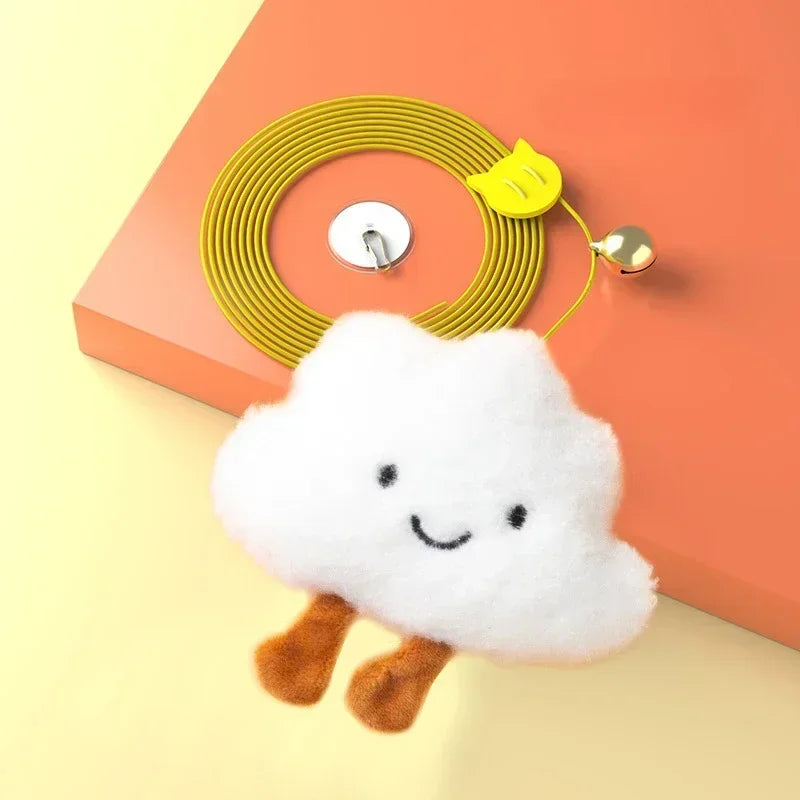 CN Cat Rope Teasing Toy With Bell Hanging Playground Swing