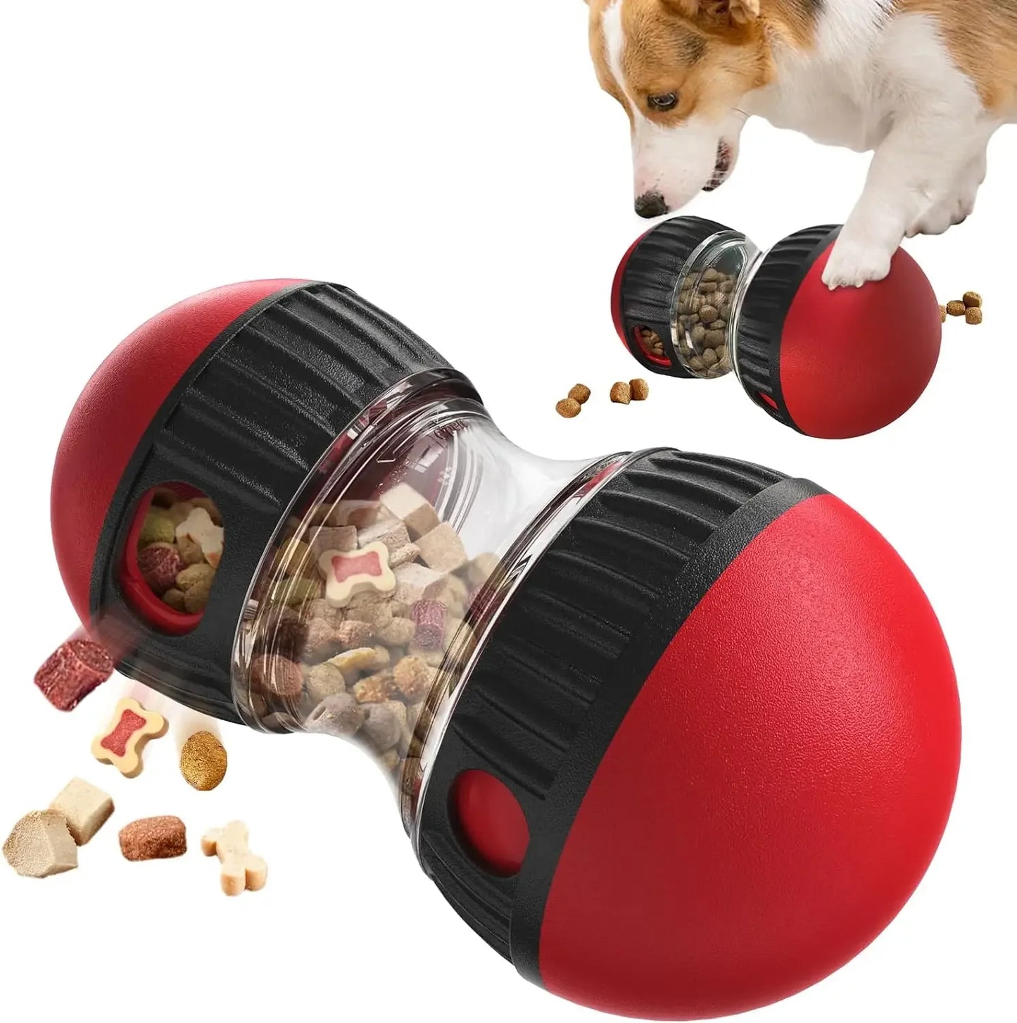 Dog Puzzle Toy Elliptical Track Treat Dispenser Interactive Durable Plastic