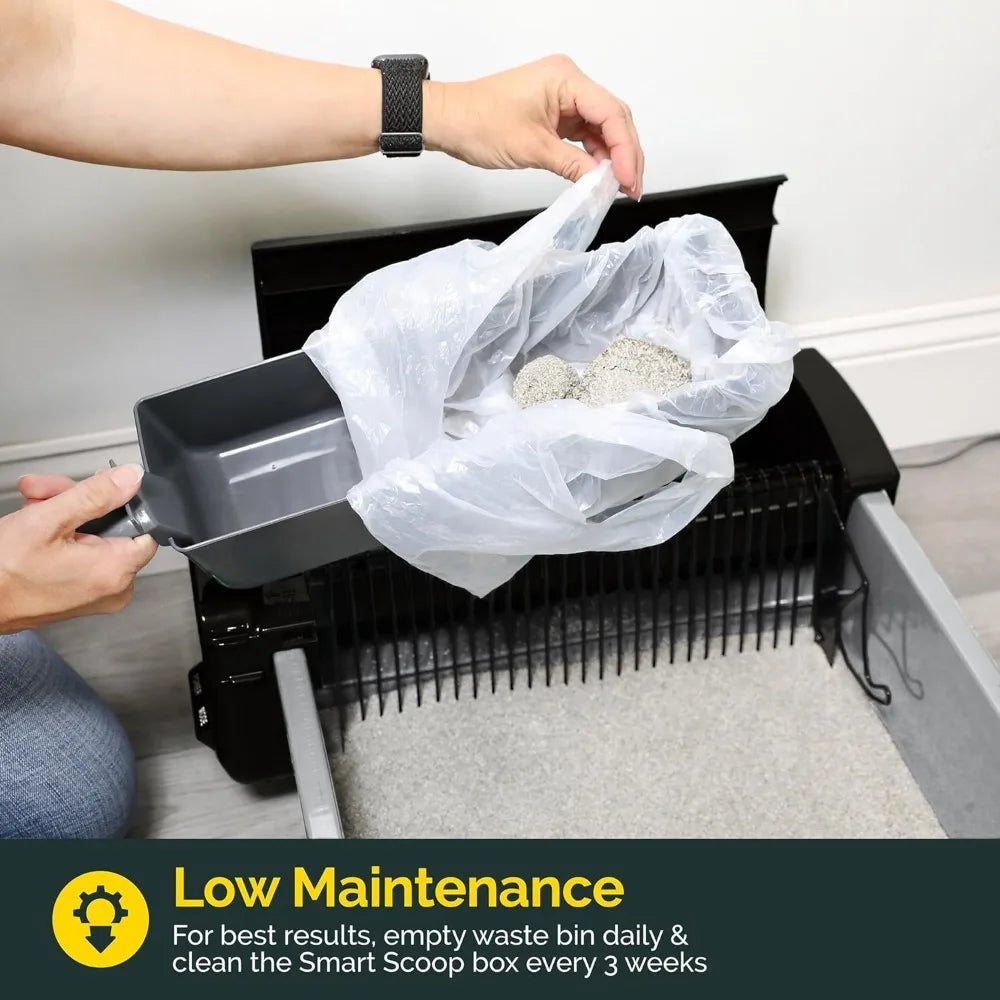 Self Cleaning Semi Automatic Cat Litter Box Smart Scoop For Two Cats