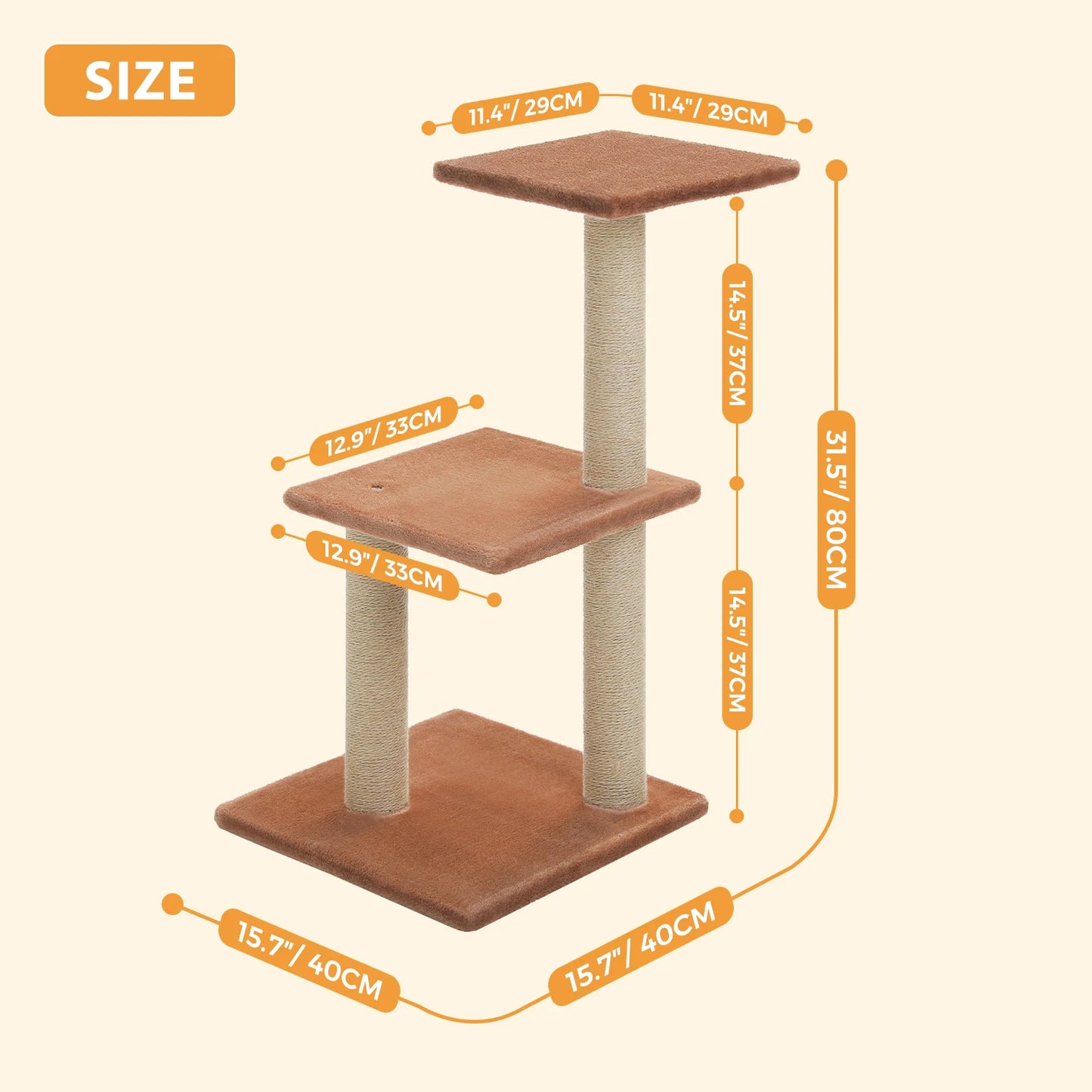 PAWZ Road Cat Tree Tower For Indoor Cats Scratching Posts