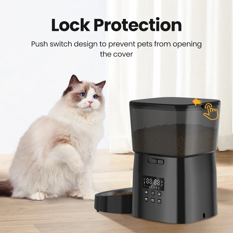 ROJECO Automatic Cat Feeder Smart Auto Dispenser For Cats