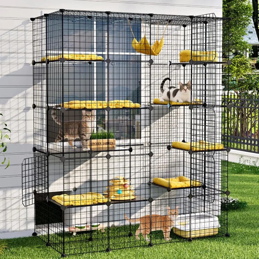Closure Outdoor Catio Enclosure Cat House For 16 Cats