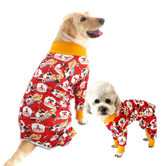 Guangdong Dog Pajama Santa Claus Onesie Soft Stretchable