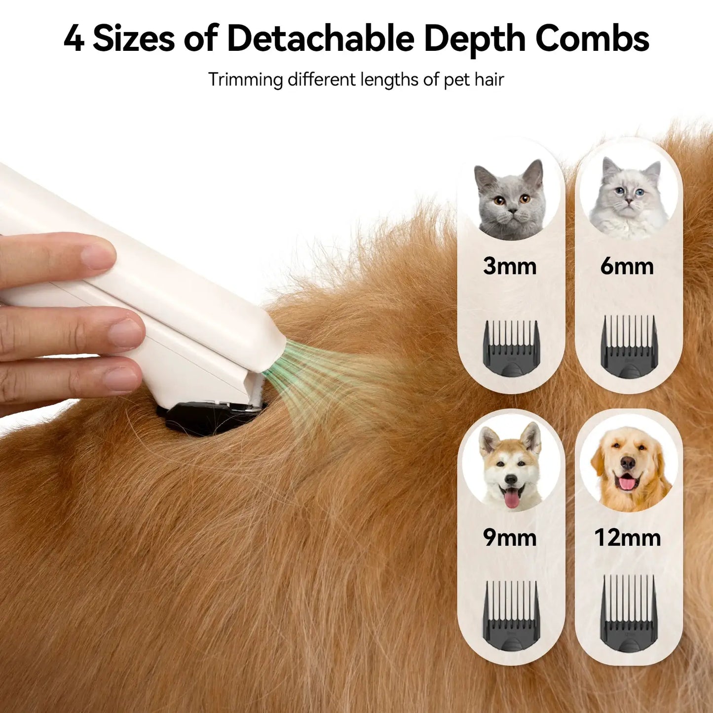 Amicura P1 Vacuum Cleaner & Hair Dryer 15kpa, Pet Grooming Set Adjustable Speed and Temperature, 5 Proven Care Tools Dog Clipper by Furtastic Pet Essentials