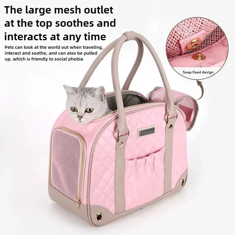 Leather Dog Carrier Backpack Breathable Pet Carrier by Furtastic Pet Essentials