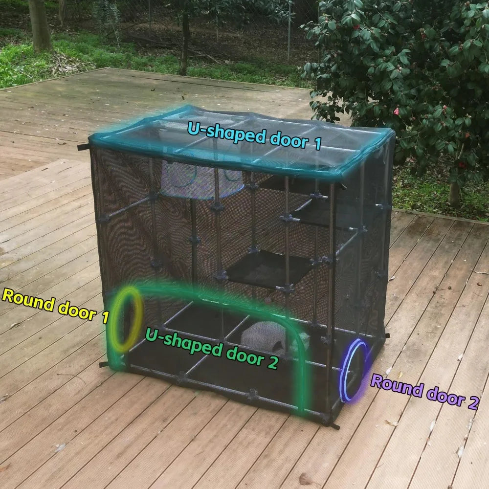 INTURN Catio Outdoor Cat Enclosure Mega Kit